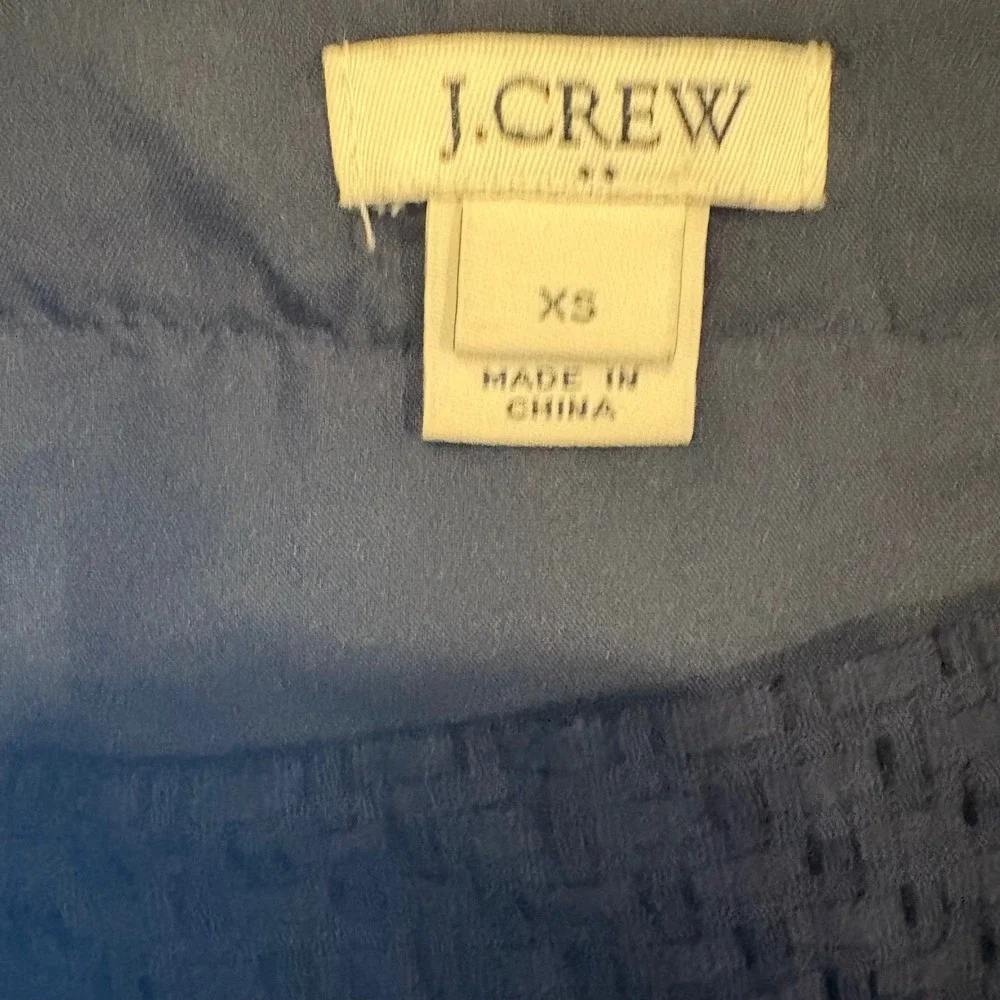 J.Crew Womens Dress XS Navy Blue Cold Shoulder Ruffle Sleeve‎ Mini.